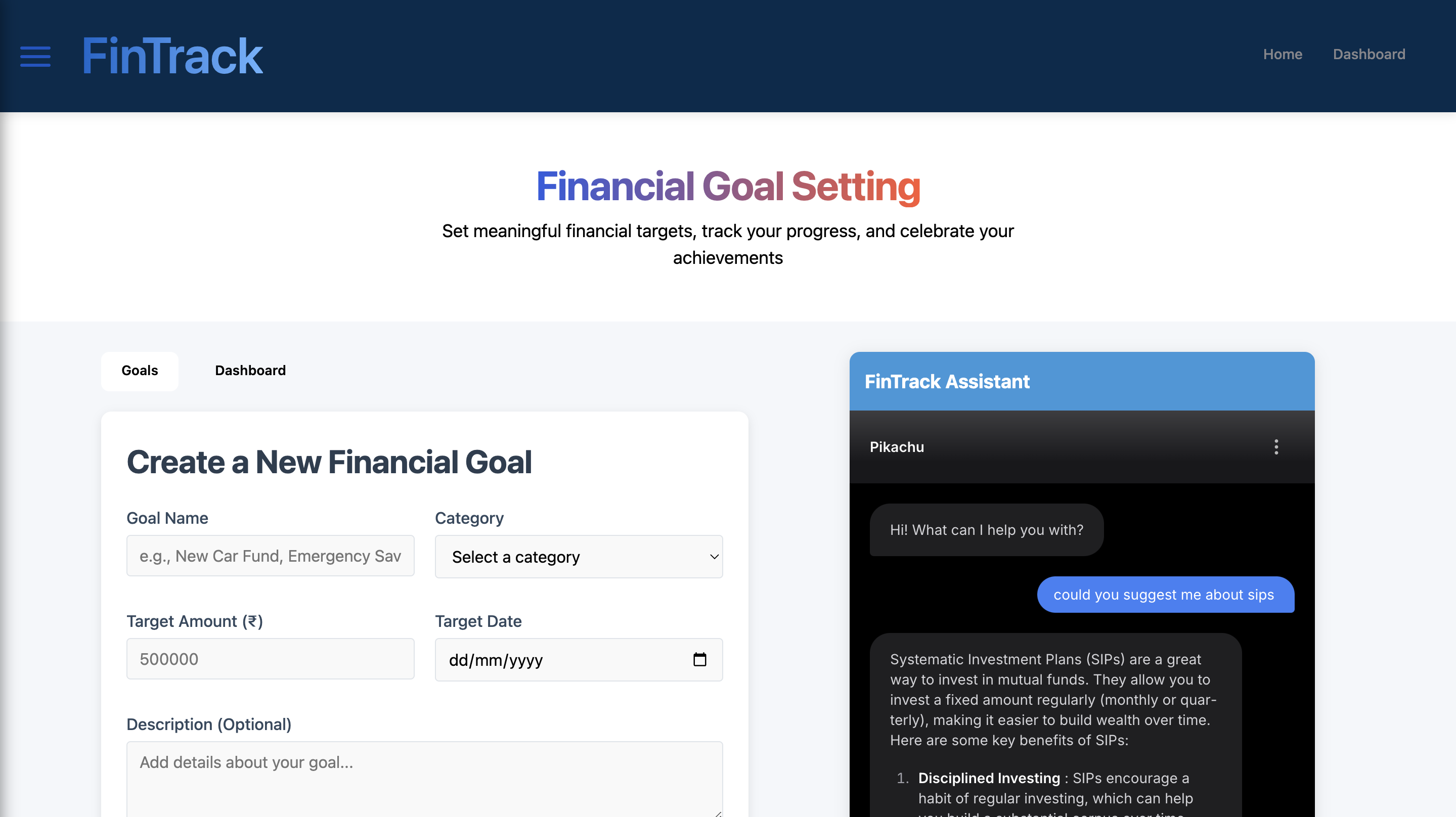 Financial Goal Setting